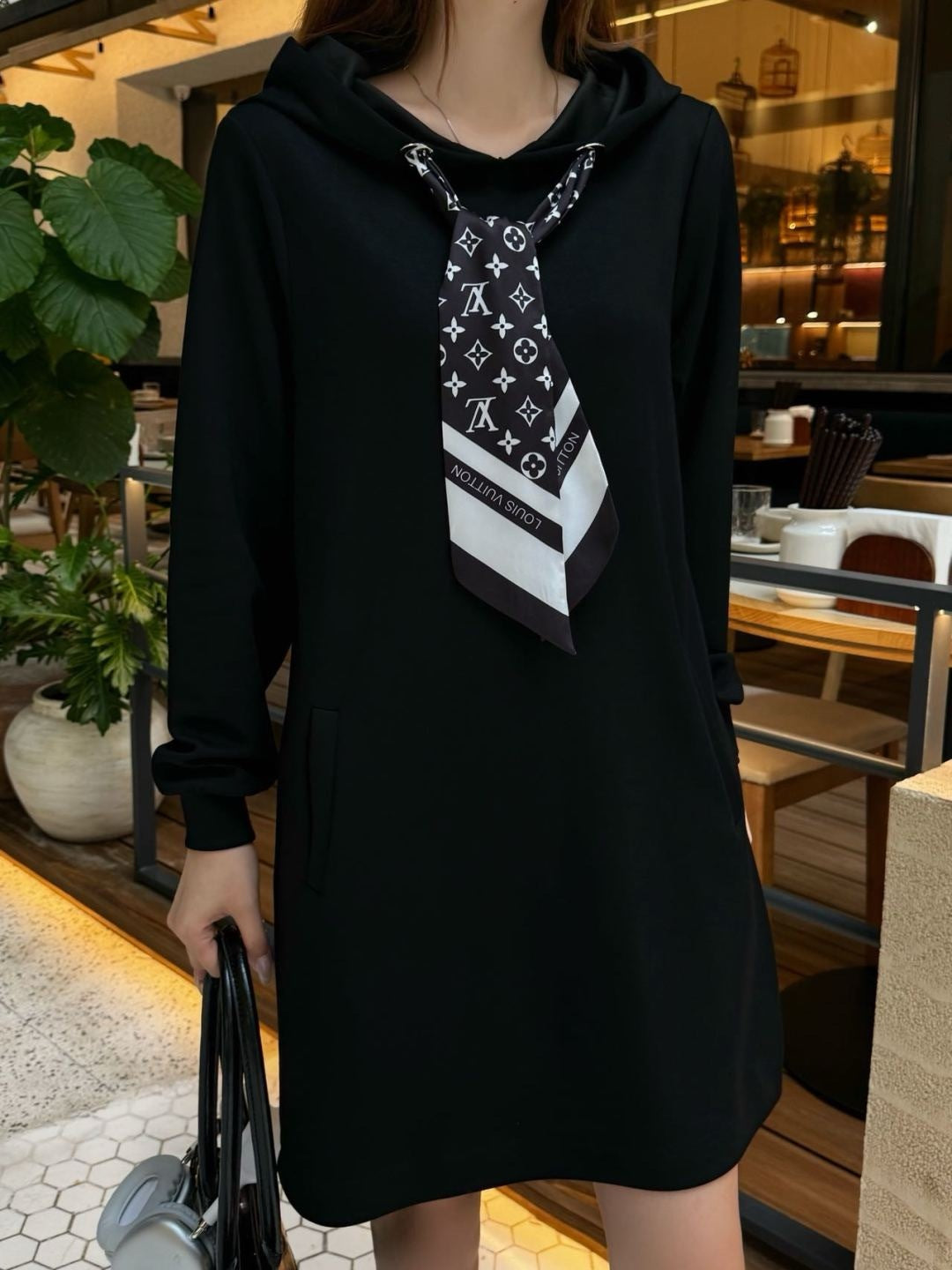 Louis New Hooded sweatshirt dress