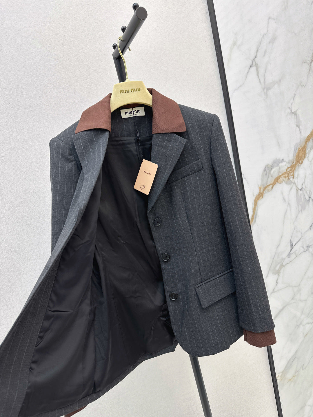 Miu New striped blazer