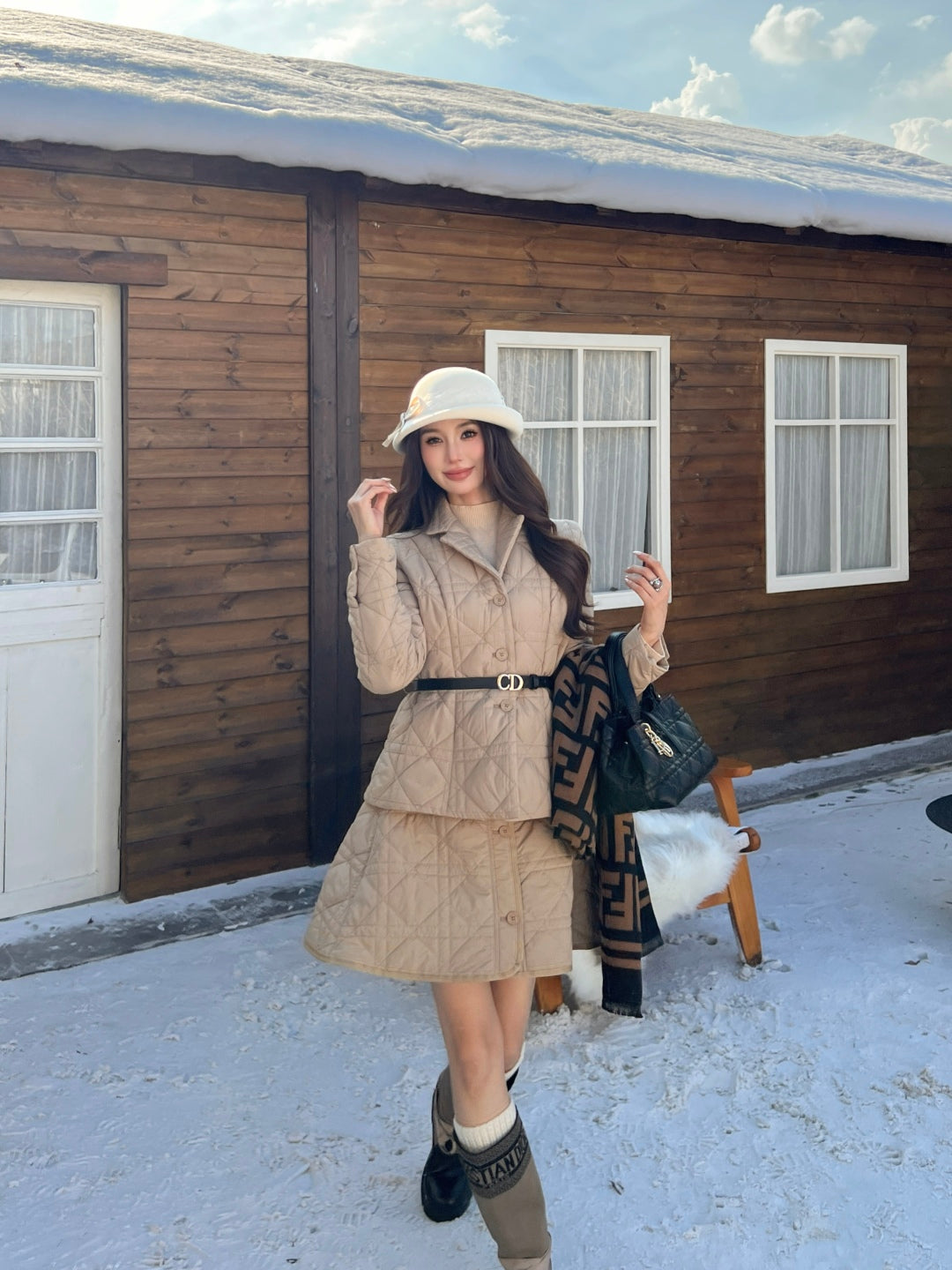 CD New plaid coat