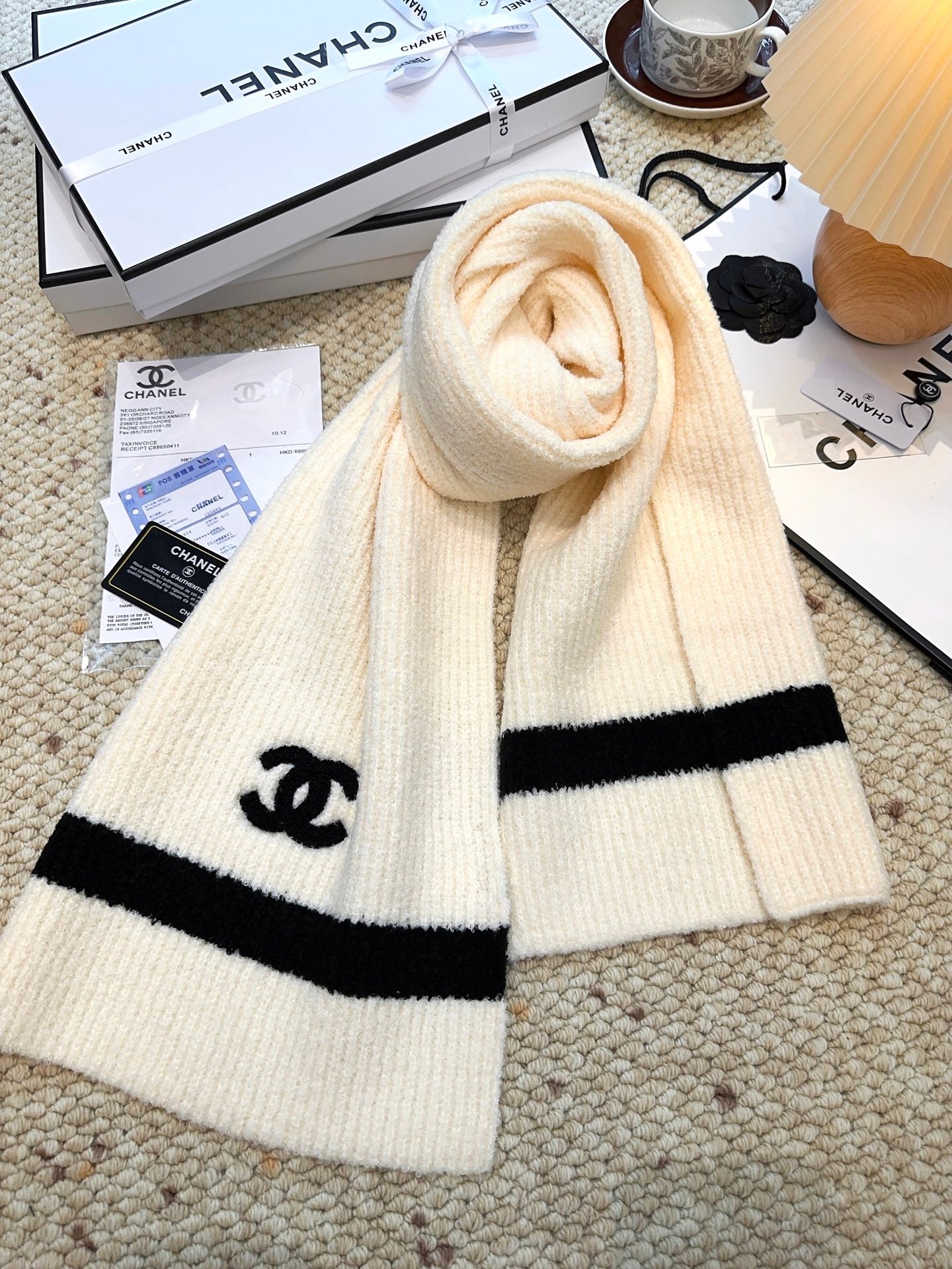 Chan classic woven wool scarf