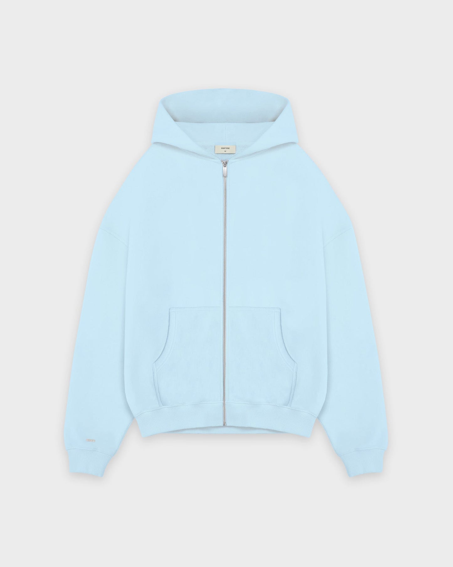 Heavy Babyblue Basic Zip Hoodie
