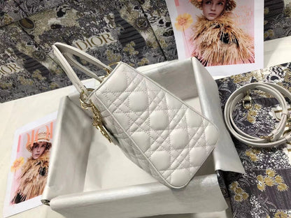 DO Mini Lady Bag Latte Cannage Lambskin