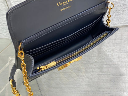DO Miss Montaigne Mini Bag Blue Dior Oblique Jacquard