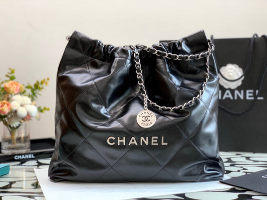 C* 22bag garbage bag♥ black with silver lettering
