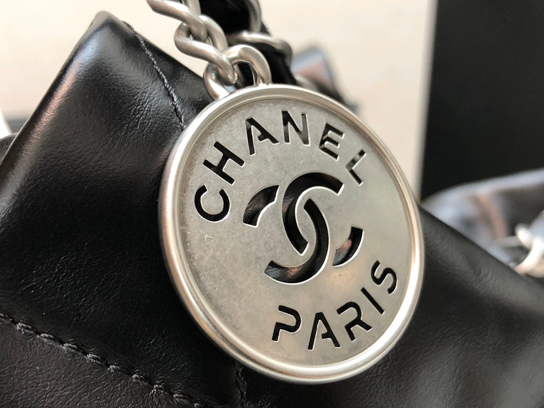 C* 22bag garbage bag♥ black with silver lettering