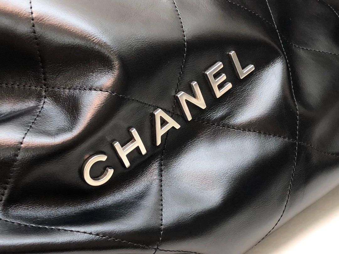 C* 22bag garbage bag♥ black with silver lettering