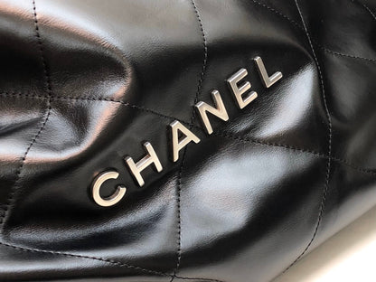 C* 22bag garbage bag♥ black with silver lettering