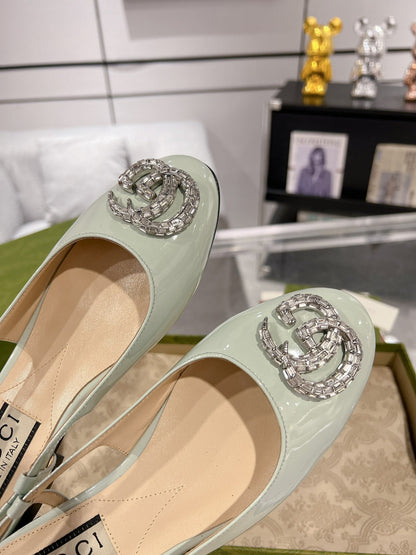 G* New Crystal Diamond Double G Buckle