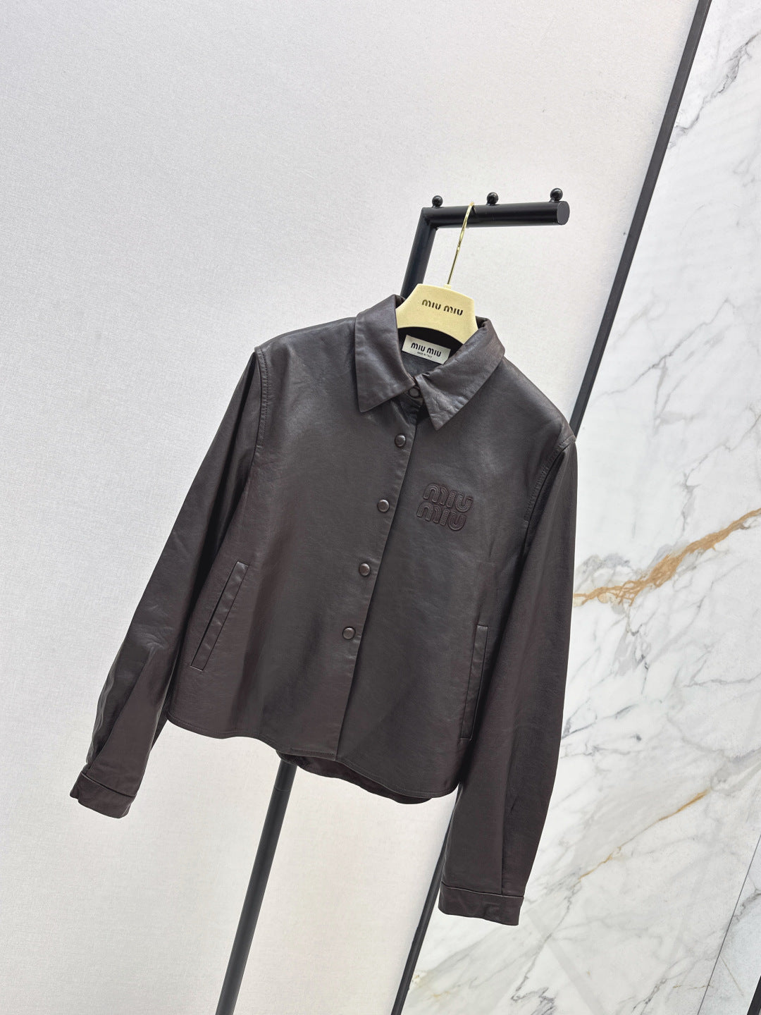 Miu 25fw motorcycle jacket