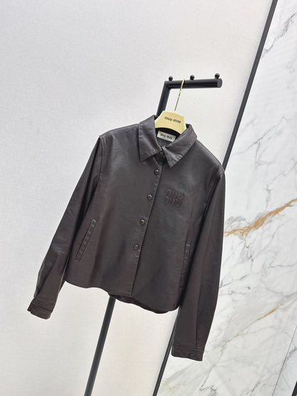 Miu 25fw motorcycle jacket