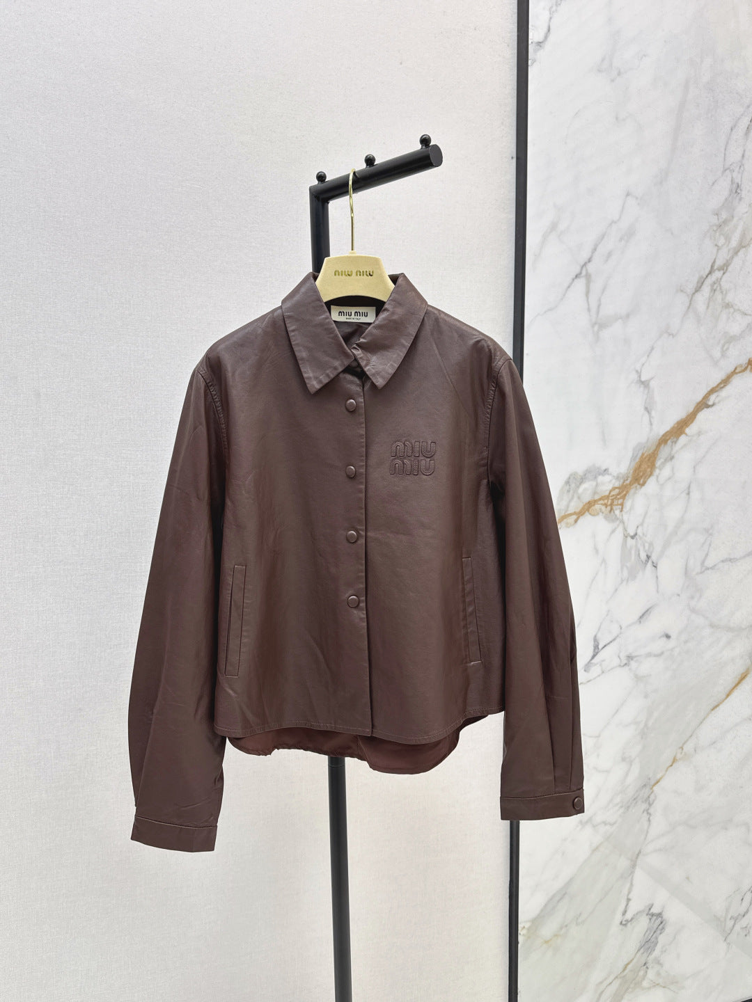 Miu 25fw motorcycle jacket