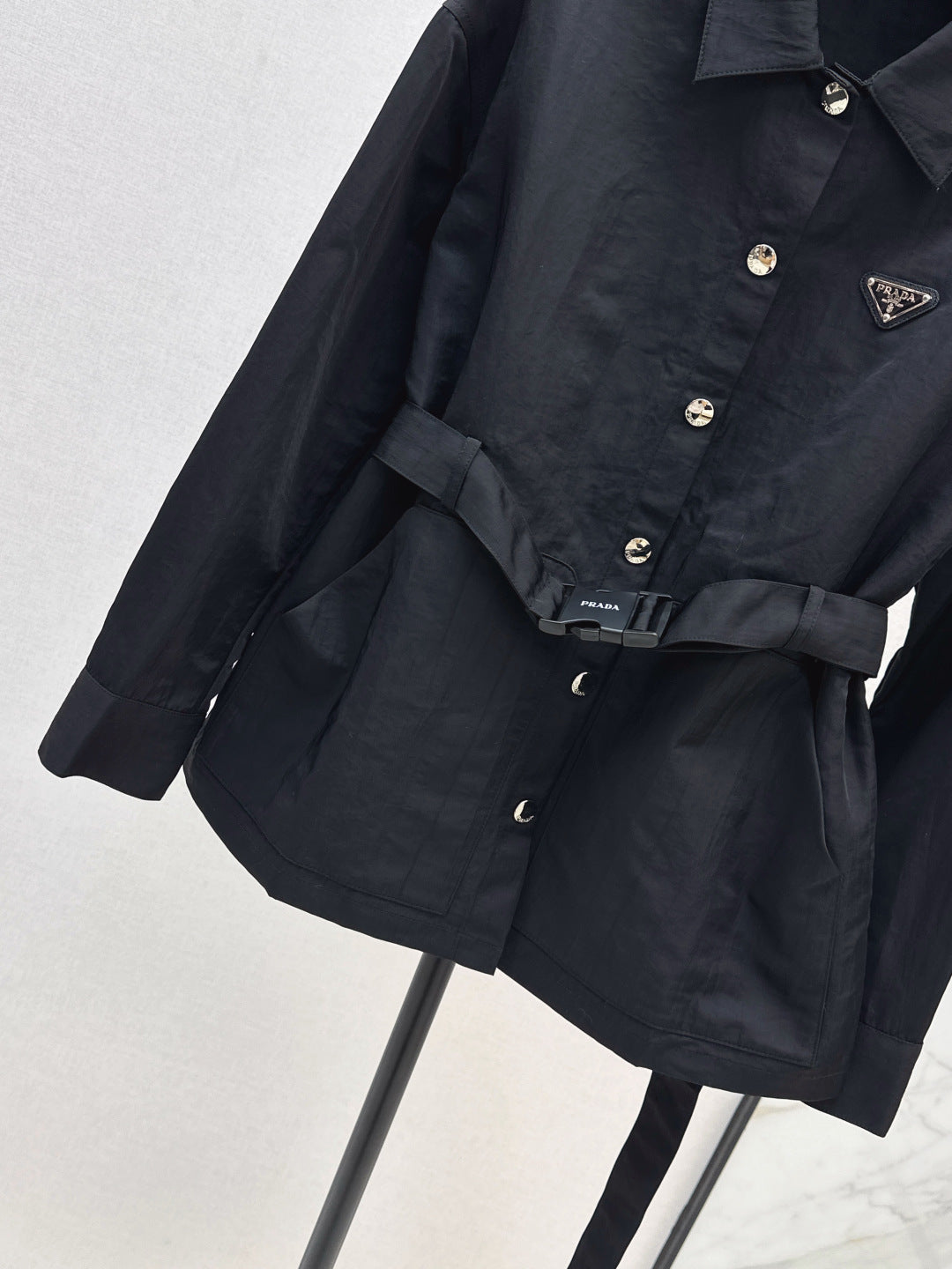 Pra New Shirt-style functional button jacket