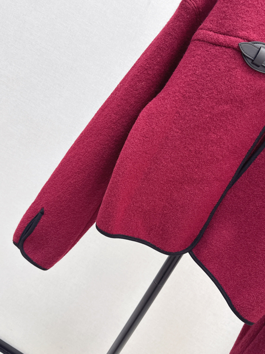 Louis  New Leather buttoned cape coat