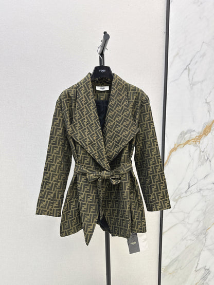 Fend New jacquard tie jacket