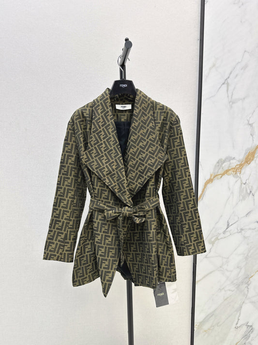 Fend New jacquard tie jacket