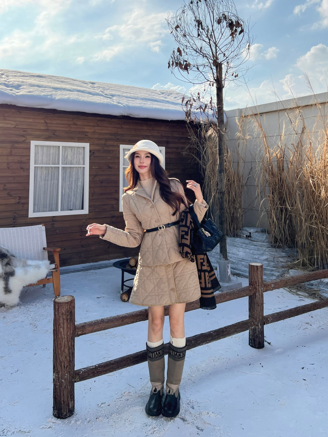 CD New plaid coat