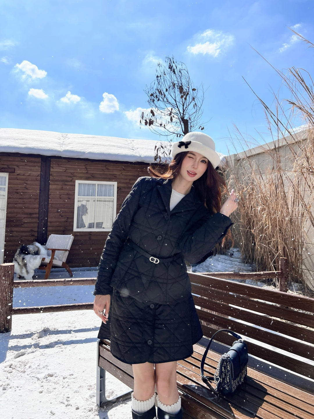 CD New plaid coat