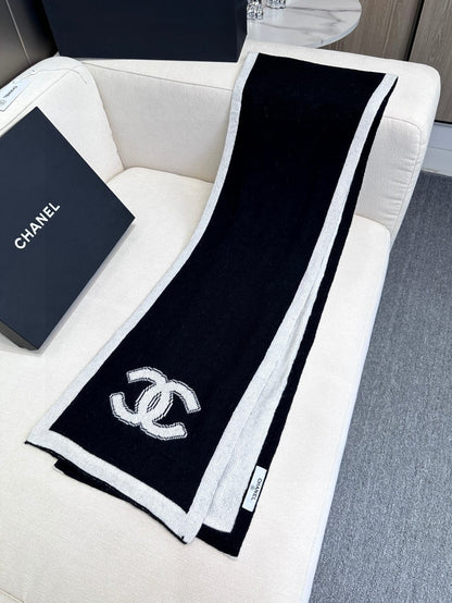 Chan High end knitted patchwork scarf