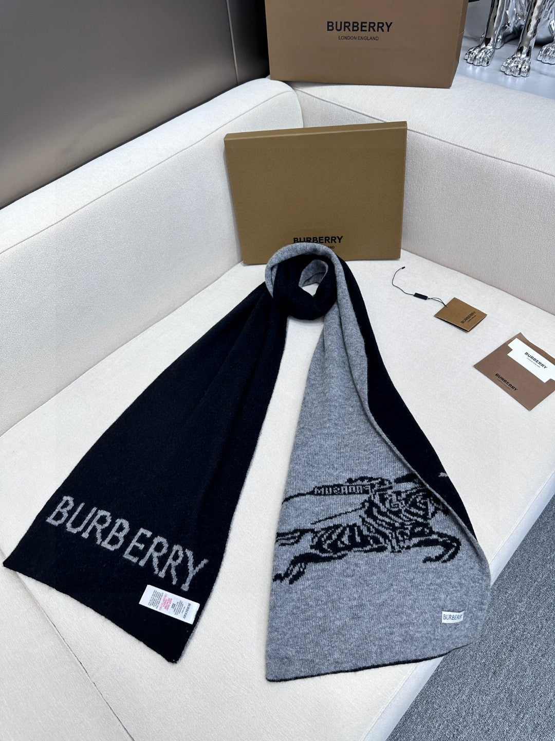 Bur High end knitted patchwork scarf