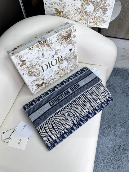 CD Classic printed double-sided cashmere scarf