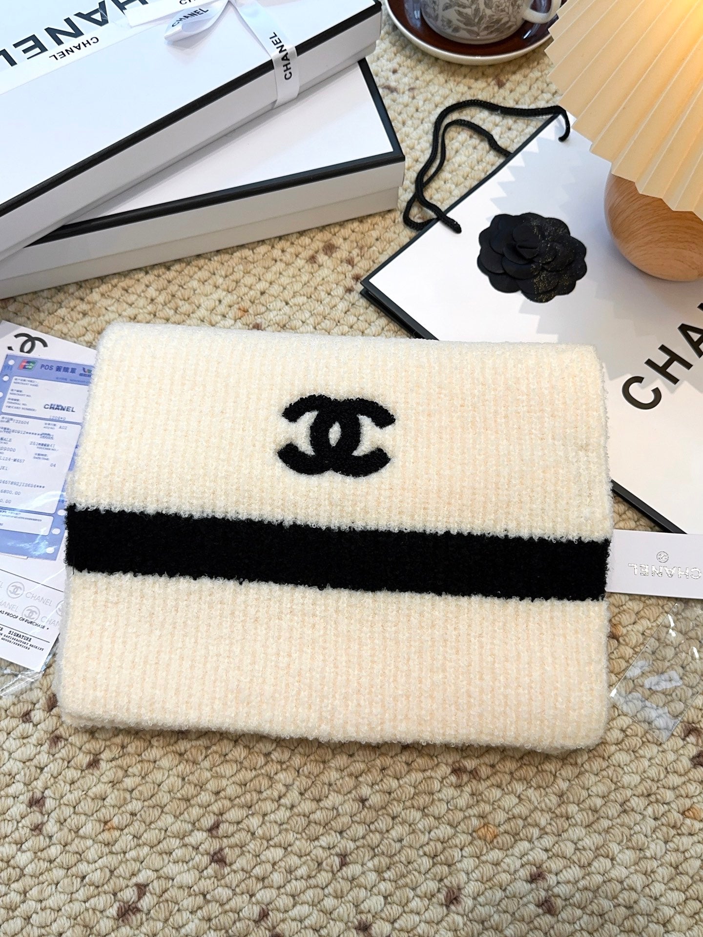 Chan classic woven wool scarf