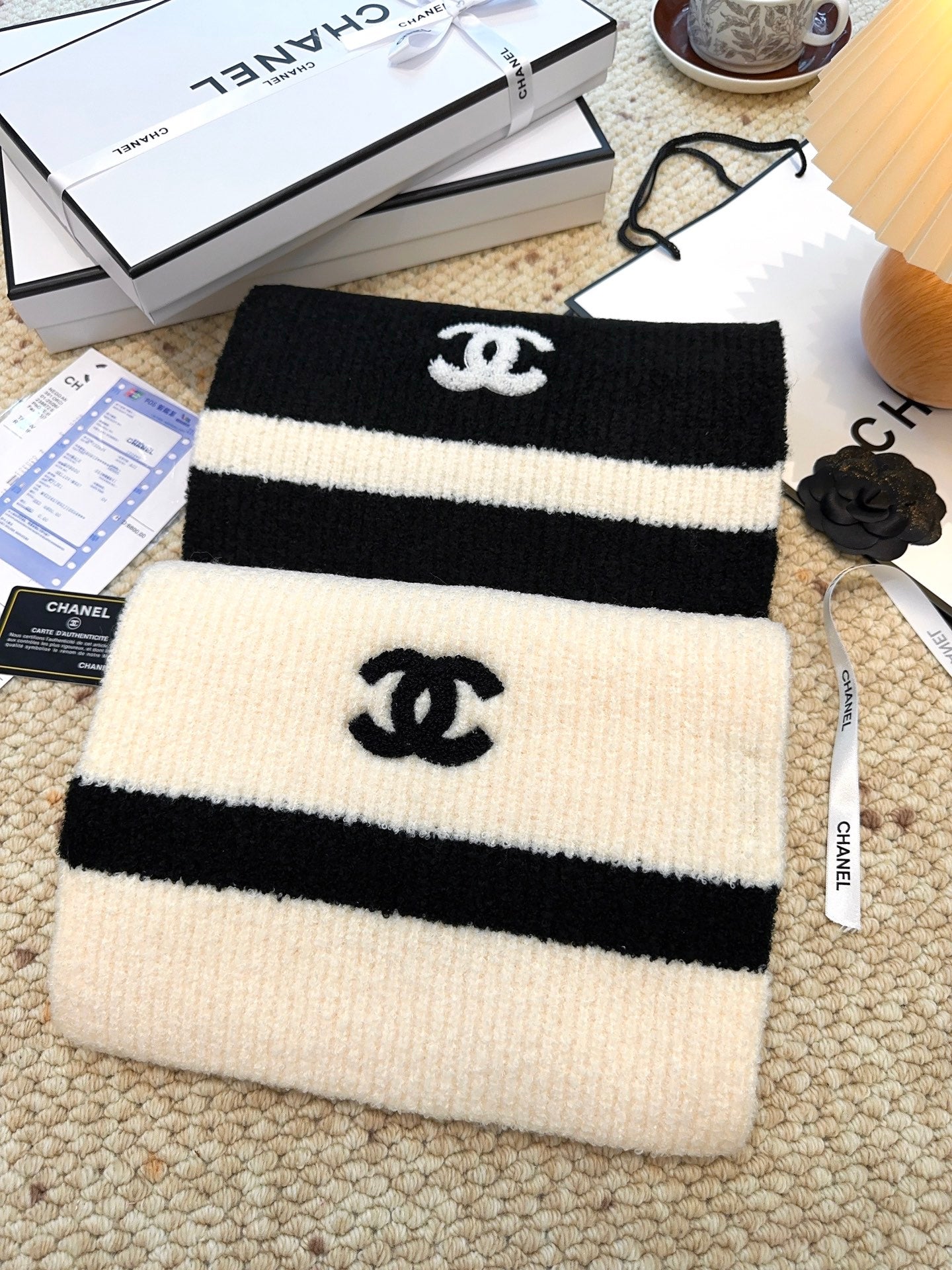 Chan classic woven wool scarf