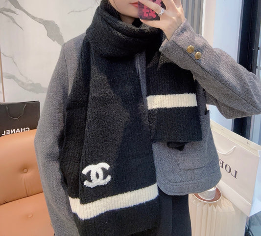 Chan classic woven wool scarf