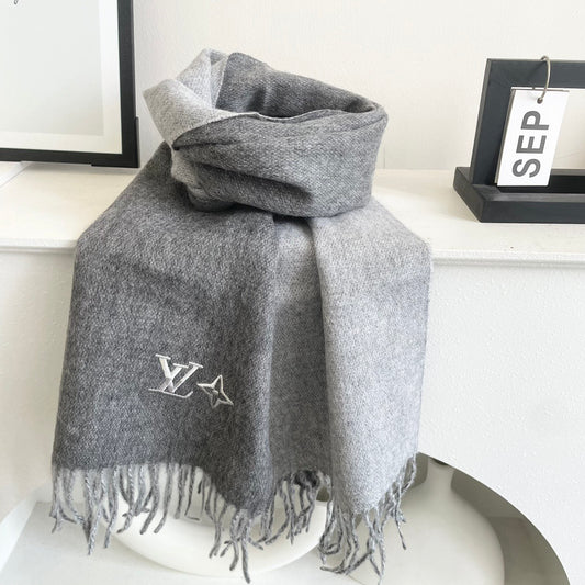 Louis classic striped plaid cashmere scarf